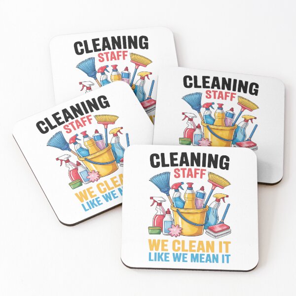 Item preview, Cleaning Staff – We Clean It Like We Mean It Illustration designed and sold by jkrphoto.