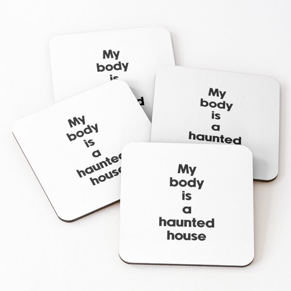 Item preview, Text Typography My body is a haunted house Aging Humor designed and sold by TypeboldStudio.