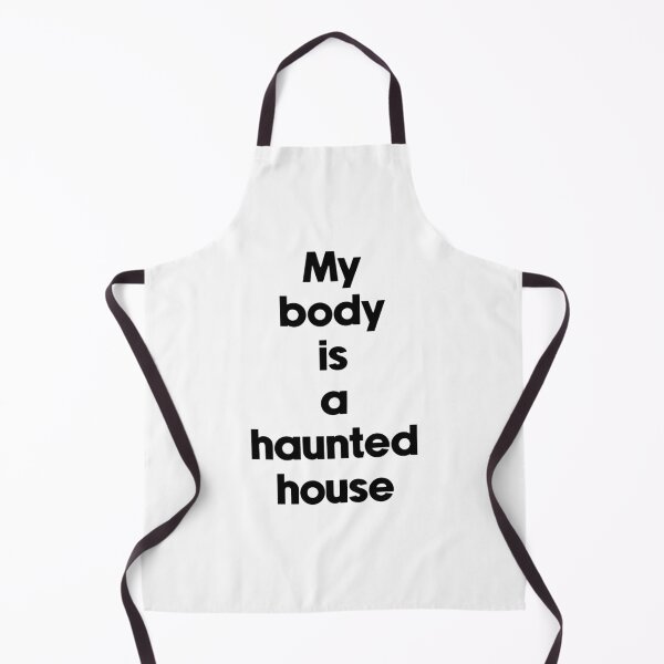 Item preview, Text Typography My body is a haunted house Aging Humor designed and sold by TypeboldStudio.
