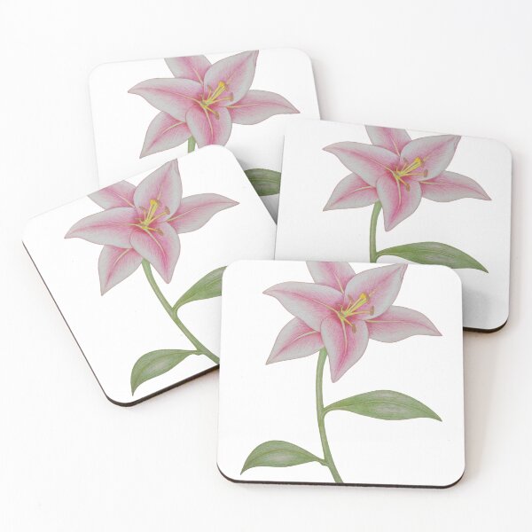 Item preview, Pink Lily Colored Pencil Botanical Illustration designed and sold by calmcolourprint.