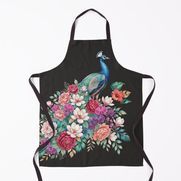 Item preview, Floral Peacock Botanical Portrait designed and sold by ImageryLoom.