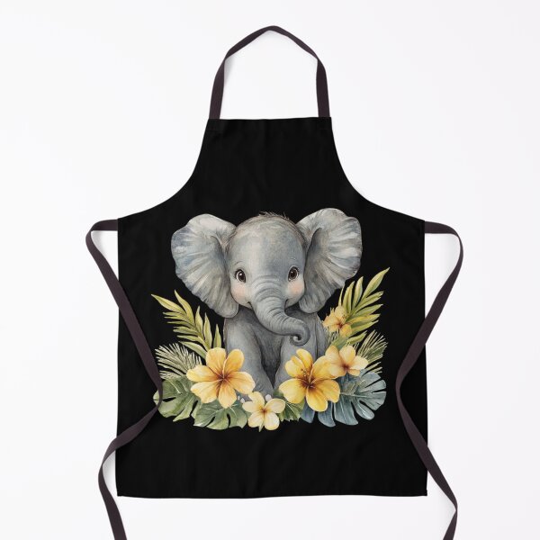 Item preview, Elephant with Tropical Flowers designed and sold by perijun.