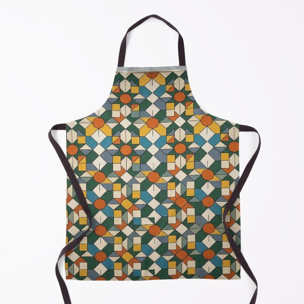 Item preview, Mid Century Geometric Tile Pattern with Retro Floral Mosaic designed and sold by TM DESIGNS AND MORE.
