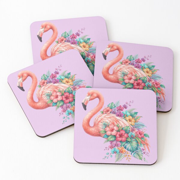 Item preview, Floral Flamingo Botanical Portrait designed and sold by ImageryLoom.