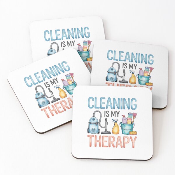 Item preview, Cleaning Is My Therapy – Cute Cleaning Supplies Illustration designed and sold by jkrphoto.
