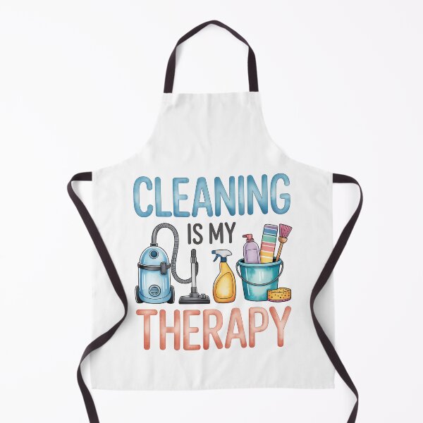 Item preview, Cleaning Is My Therapy – Cute Cleaning Supplies Illustration designed and sold by jkrphoto.
