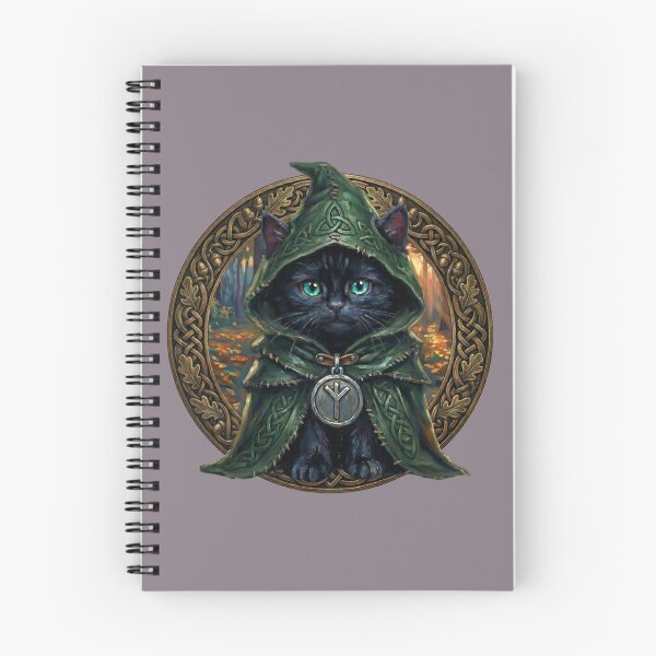 Item preview, Black Cat Druid Autumnal Haven Eolhx Rune Motif - Harvest Edition designed and sold by Englandbear.