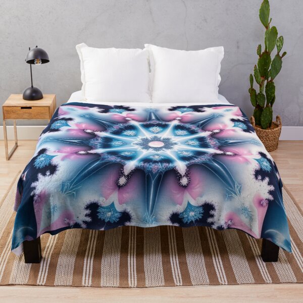 Item preview, Crystalline Star – Icy Fractal Mandala of Winter Light designed and sold by Harmonic_Layers.
