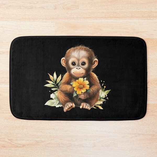 Item preview, Adorable Baby Monkey with Flower designed and sold by perijun.