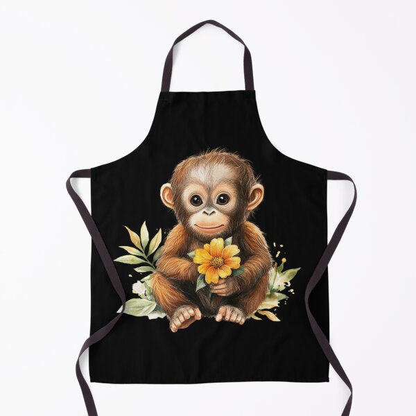 Item preview, Adorable Baby Monkey with Flower designed and sold by perijun.