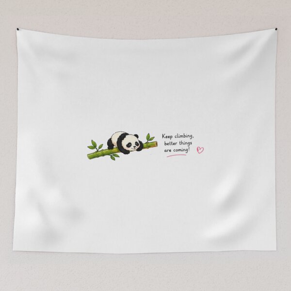 Item preview, Cute Panda Keep Climbing Better Things Are Coming designed and sold by DailyDoodlesBySumbul.