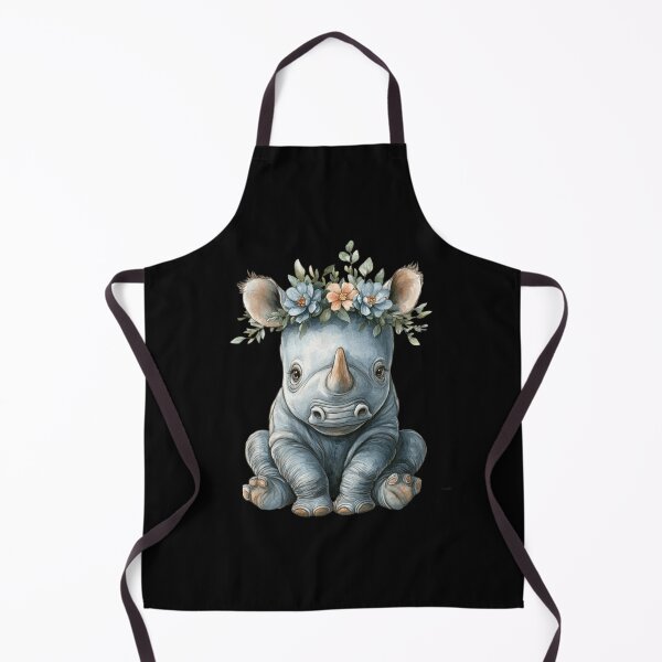 Artikelvorschau, Niedliches Nashorn mit Blumenkranz entworfen und verkauft von perijun.