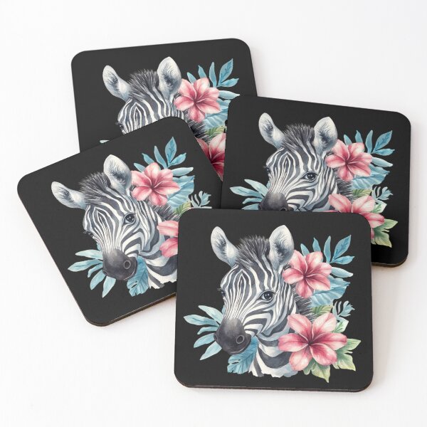 Item preview, Zebra Among Tropical Flowers designed and sold by perijun.