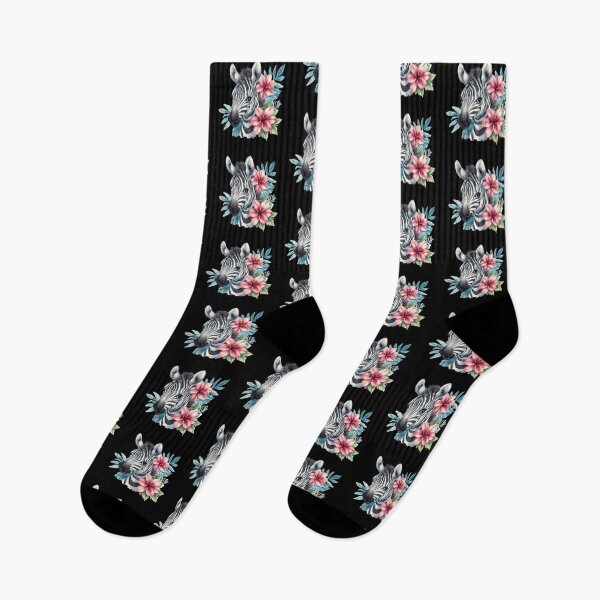 Item preview, Zebra Among Tropical Flowers designed and sold by perijun.