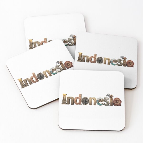 Item preview, Indonesia Typography Travel Design | Cultural Heritage & Island Paradise Art designed and sold by VladisWorld.