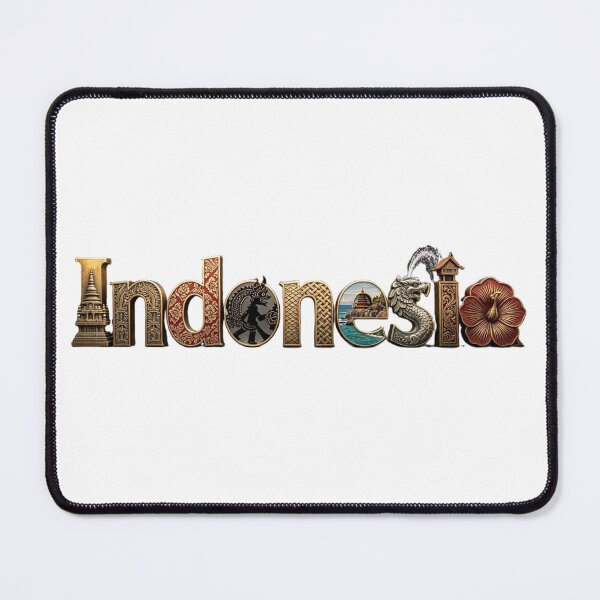 Item preview, Indonesia Typography Travel Design | Cultural Heritage & Island Paradise Art designed and sold by VladisWorld.