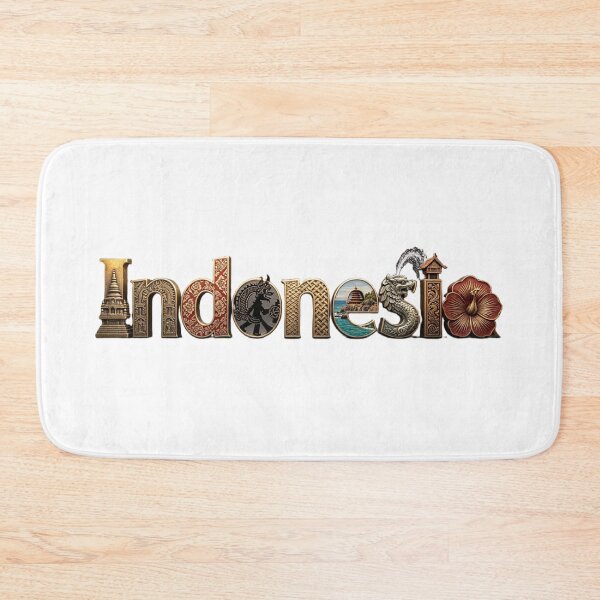 Item preview, Indonesia Typography Travel Design | Cultural Heritage & Island Paradise Art designed and sold by VladisWorld.