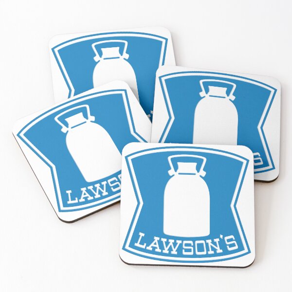 Item preview, Vintage Lawson's Dairy Blue Milk Jug Logo designed and sold by Deviant Logic Design.