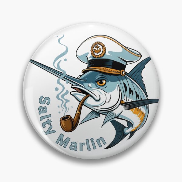 Item preview, Salty Marlin – Old Sea Captain Fish Graphic Tee | Wise & Weathered Ocean Design designed and sold by SIGNAL & BLOOM.