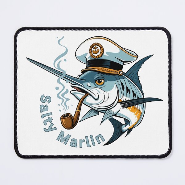 Item preview, Salty Marlin – Old Sea Captain Fish Graphic Tee | Wise & Weathered Ocean Design designed and sold by SIGNAL & BLOOM.