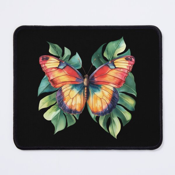 Item preview, Vibrant Butterfly on Tropical Leaves designed and sold by perijun.