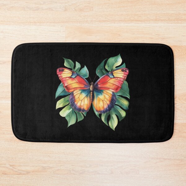 Item preview, Vibrant Butterfly on Tropical Leaves designed and sold by perijun.