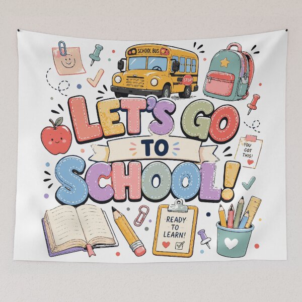 Item preview, Let’s Go to School T-Shirt & Sticker | Cute Back to School Design | Student & Teacher Gift designed and sold by Sunday.Supply.
