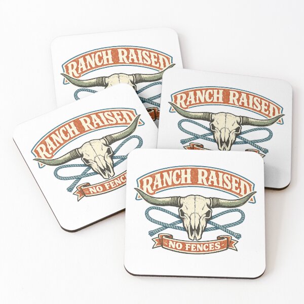 Item preview, Ranch Raised Longhorn Skull Vintage Western Cowboy Graphic Tee designed and sold by TM DESIGNS AND MORE.