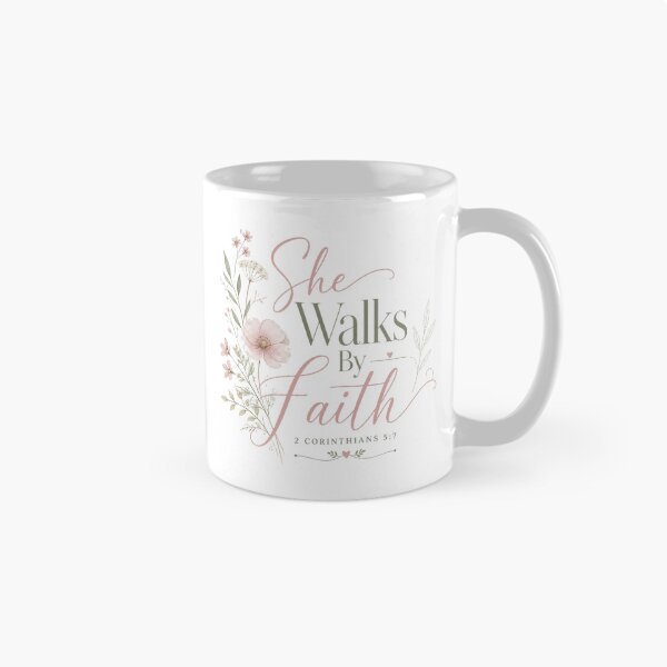 Item preview, She Walks By Faith Floral Christian Design | Proverbs 31 Women's Gift designed and sold by Illustrated Faith.