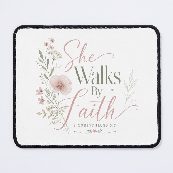 Item preview, She Walks By Faith Floral Christian Design | Proverbs 31 Women's Gift designed and sold by Illustrated Faith.