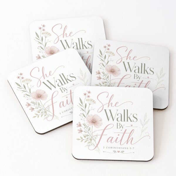Item preview, She Walks By Faith Floral Christian Design | Proverbs 31 Women's Gift designed and sold by Illustrated Faith.