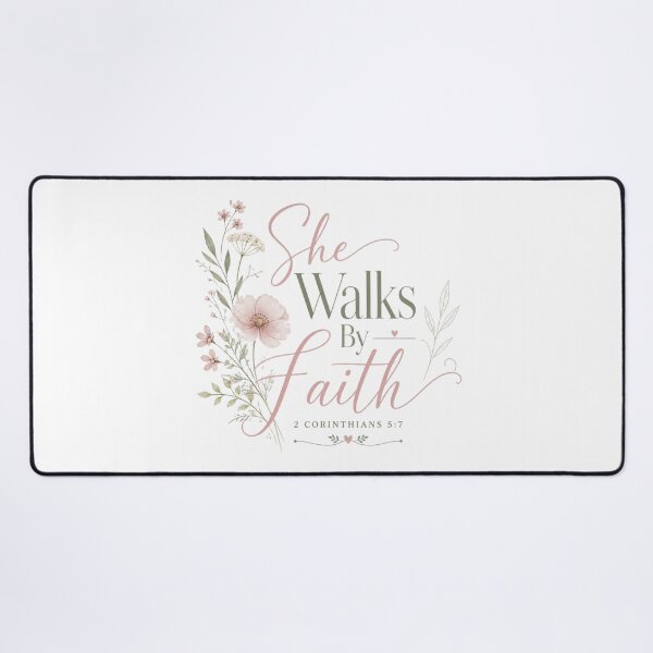 Item preview, She Walks By Faith Floral Christian Design | Proverbs 31 Women's Gift designed and sold by Illustrated Faith.