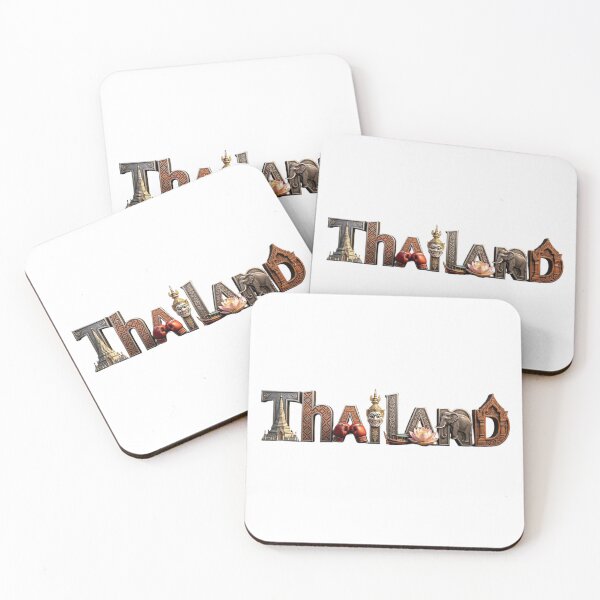 Item preview, Thailand Travel Typography – Cultural Landmark & Thai Heritage Design designed and sold by VladisWorld.