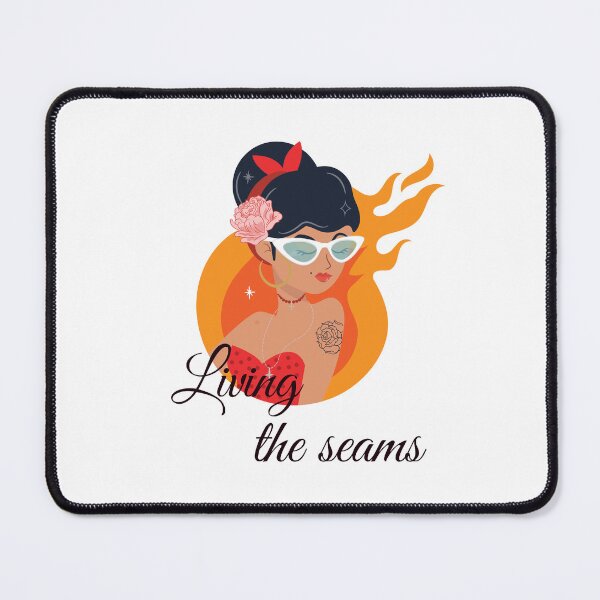 Item preview, Living The Seams Pinup Girl Illustration designed and sold by AhinoraArtShop.