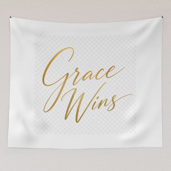 Item preview, Grace Wins Christian Inspirational Quote | Amazing Grace Faith Religious Design designed and sold by Paltooproducts.