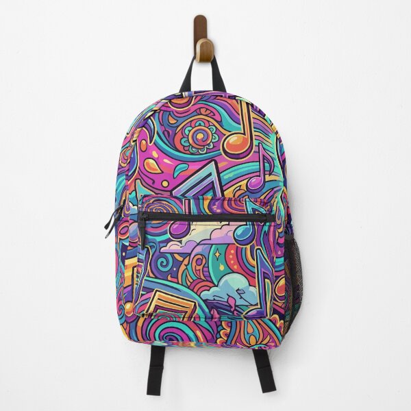 Item preview, Psychedelic Music Notes Colorful Groovy Swirl Pattern designed and sold by Far Out Goods.