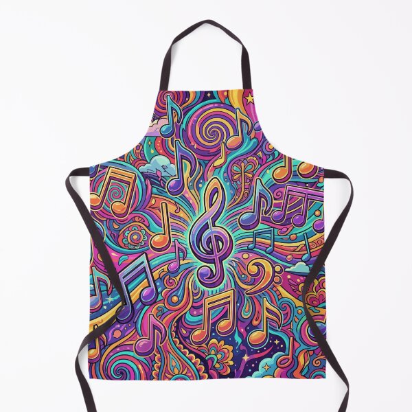 Item preview, Psychedelic Music Notes Colorful Groovy Swirl Pattern designed and sold by Far Out Goods.