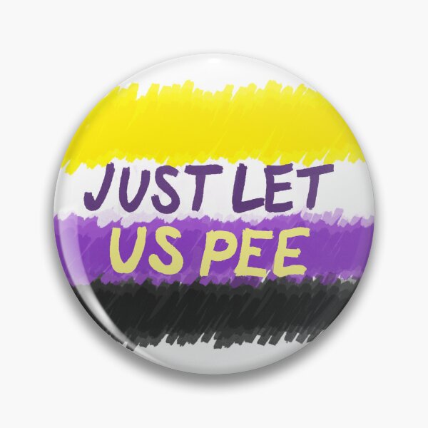 Item preview, Just Let Us Pee - Nonbinary Flag designed and sold by SpectacledPeach.