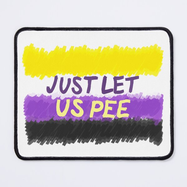 Item preview, Just Let Us Pee - Nonbinary Flag designed and sold by SpectacledPeach.