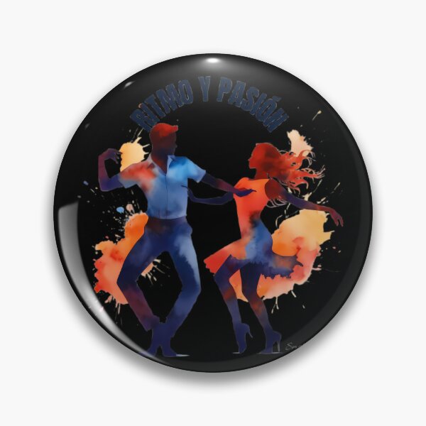 Item preview, Ritmo y Pasión – Dynamic Salsa Dance Couple Watercolor Illustration, Colorful Splatter Latin Dancers Silhouette, Festive Ballroom Apparel Graphic Sticker designed and sold by SmartPuns.