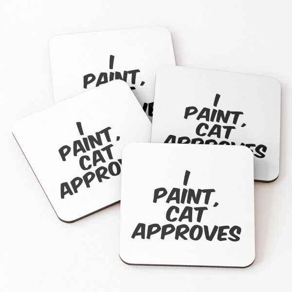 Item preview, Text Typography I paint, cat approves Cat + Art designed and sold by Typetextstudio.