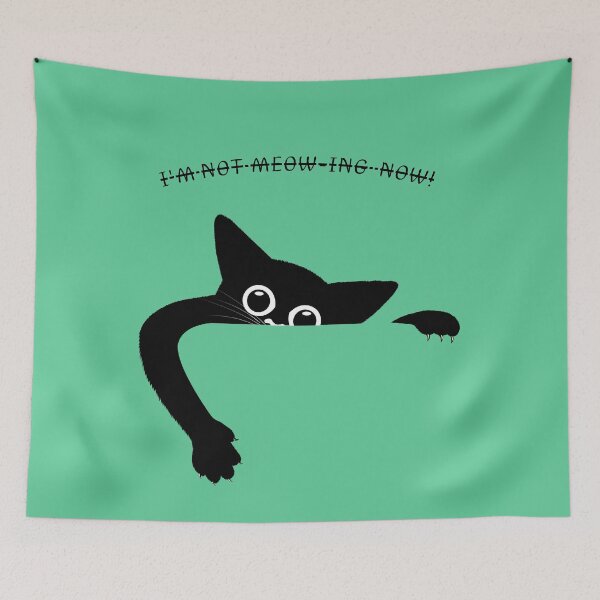 Item preview, A playful black cat designed and sold by FatmaAhmed90.