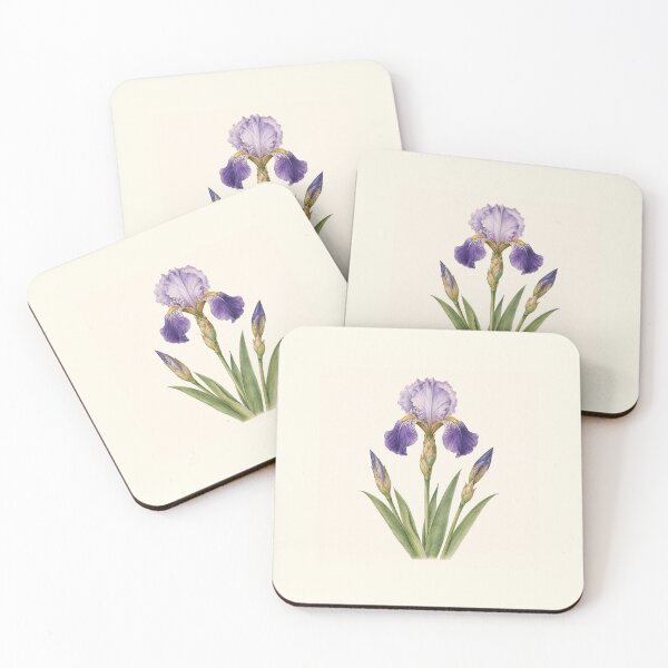 Item preview, Vintage Watercolor Iris designed and sold by PresMatPlays.
