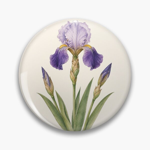 Item preview, Vintage Watercolor Iris designed and sold by PresMatPlays.