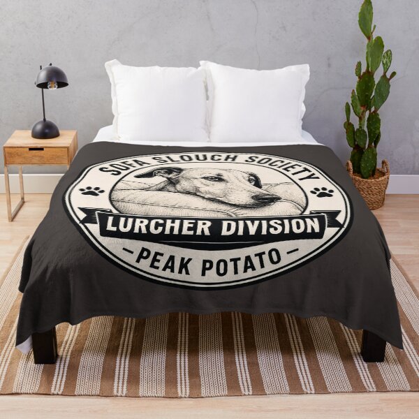 Item preview, Sofa Slouch Society - Lurcher Division - Peak Potato/Funny Lurcher Dog Badge Logo designed and sold by Halejo68.