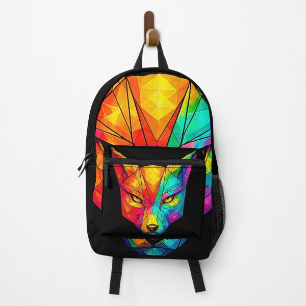 Item preview, Colorful Geometric Fox Head | Rainbow Polygon Animal Art | Abstract Low Poly Wildlife Illustration | Modern Prism Fox Design designed and sold by Geometric Art..