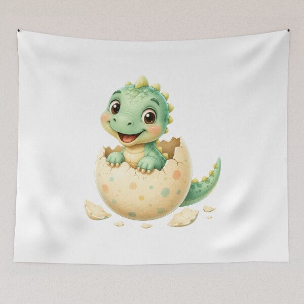 Item preview, Baby Dinosaur Hatching from Its Egg designed and sold by Foxglow Studio.