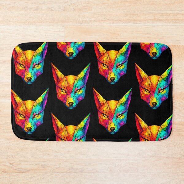 Item preview, Colorful Geometric Fox Head | Rainbow Polygon Animal Art | Abstract Low Poly Wildlife Illustration | Modern Prism Fox Design designed and sold by Geometric Art..