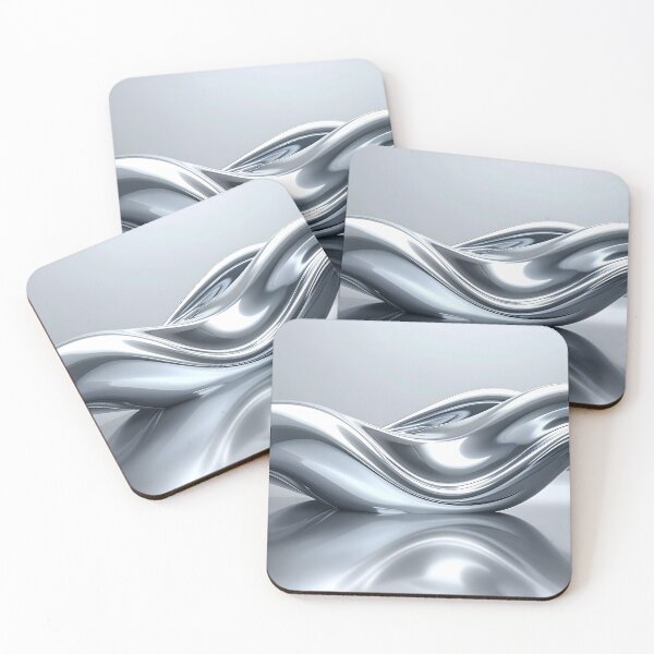 Item preview, Abstract Liquid Chrome Metal Wave Sculpture designed and sold by BetweenForms.
