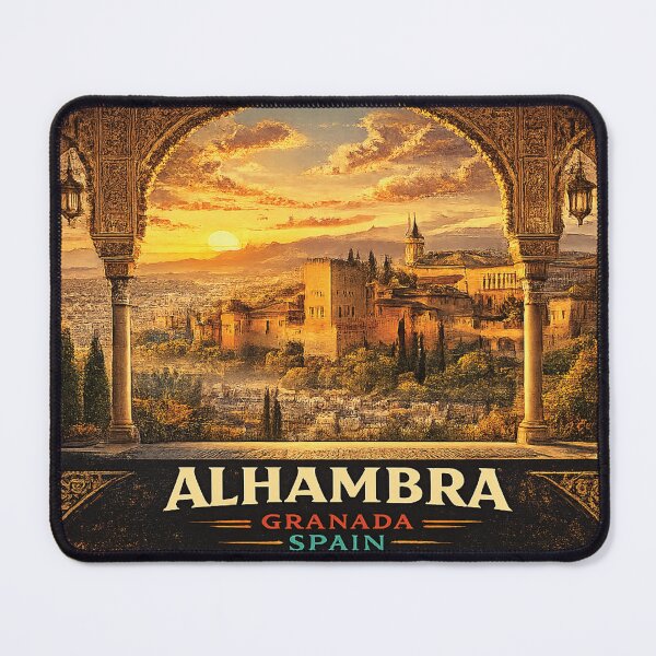 Item preview, Alhambra Palace Architectural Poster | Moorish Granada Spain | Spain Wall Art designed and sold by GnuArt.